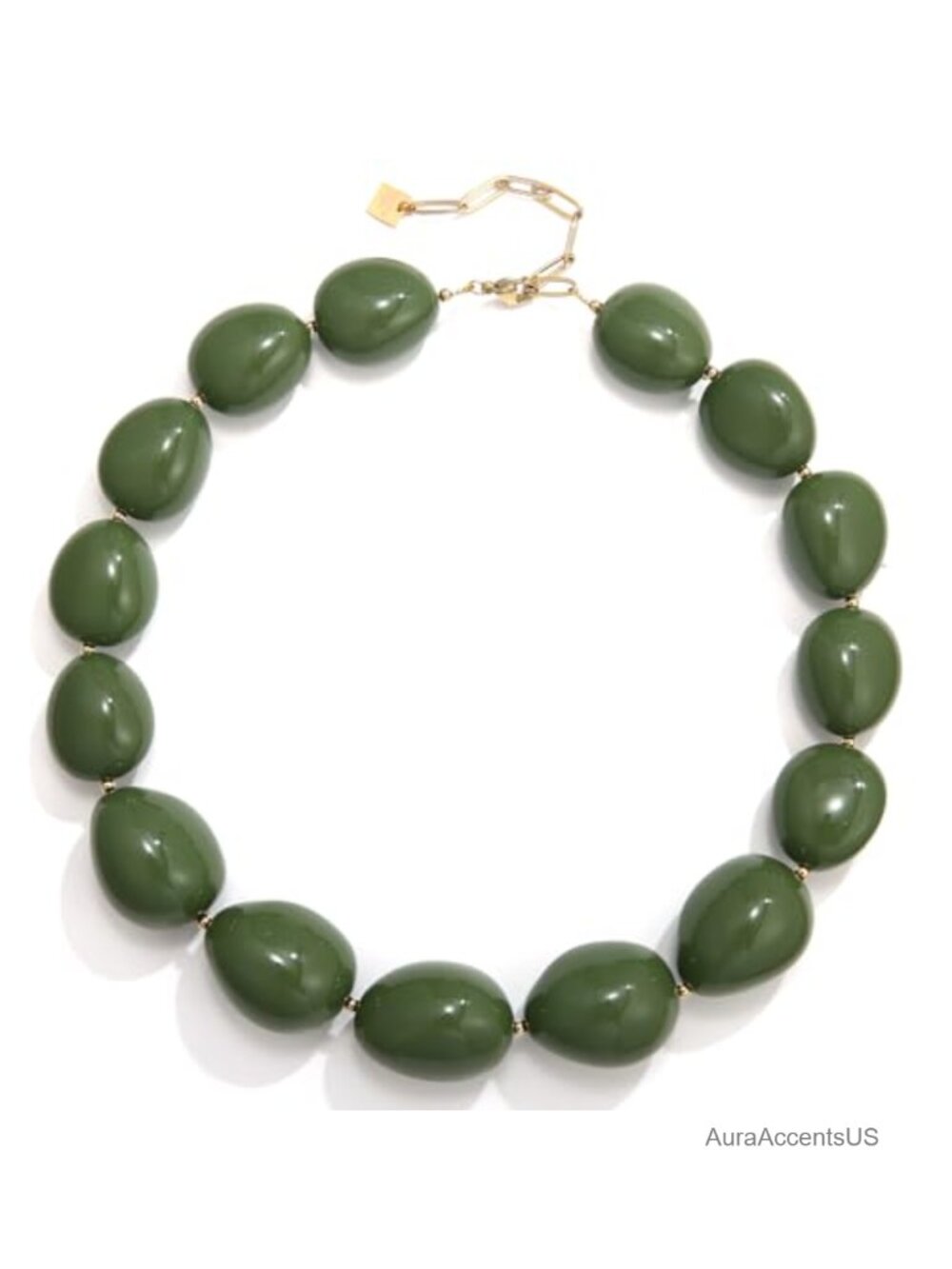 Chunky Resin Beaded Choker Necklace for Women Bohemian Statement Jewelry Summer